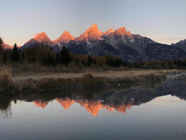 Sunrise in Yellowstone.