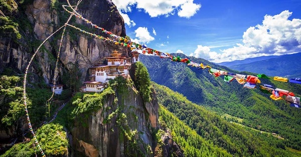 Tiger's Nest Monastery in Bhutan. 