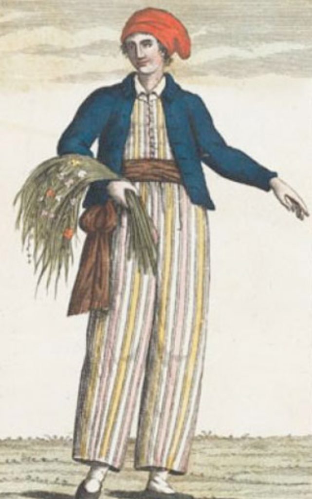 Allegorical portrait of Jeanne Baret dressed as a sailor, dating from 1817, after her death