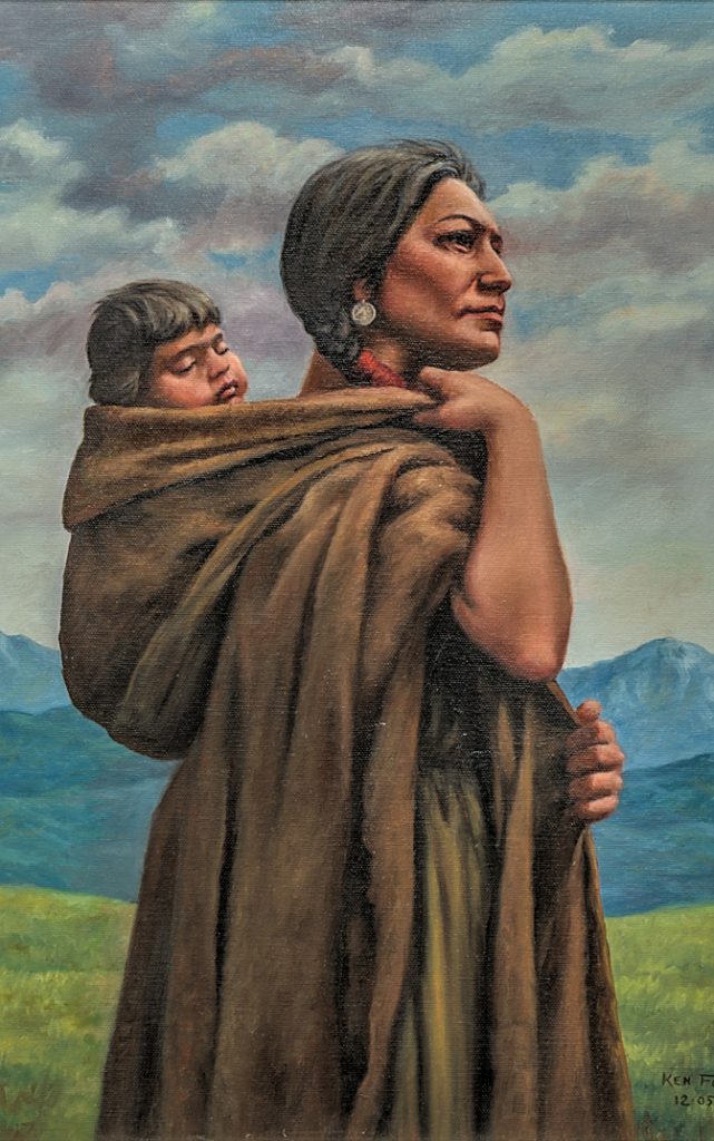 Portrait of Sacagawea at the National Mississippi River Museum & Aquarium