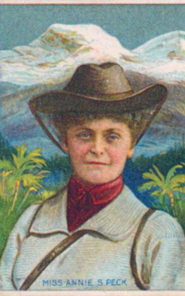 1911 Hassan Cigatette Trading card showing Annie Smith Peck