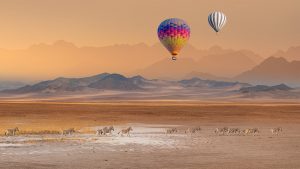 Sossusvlei Dunes, Namibia hot air balloon