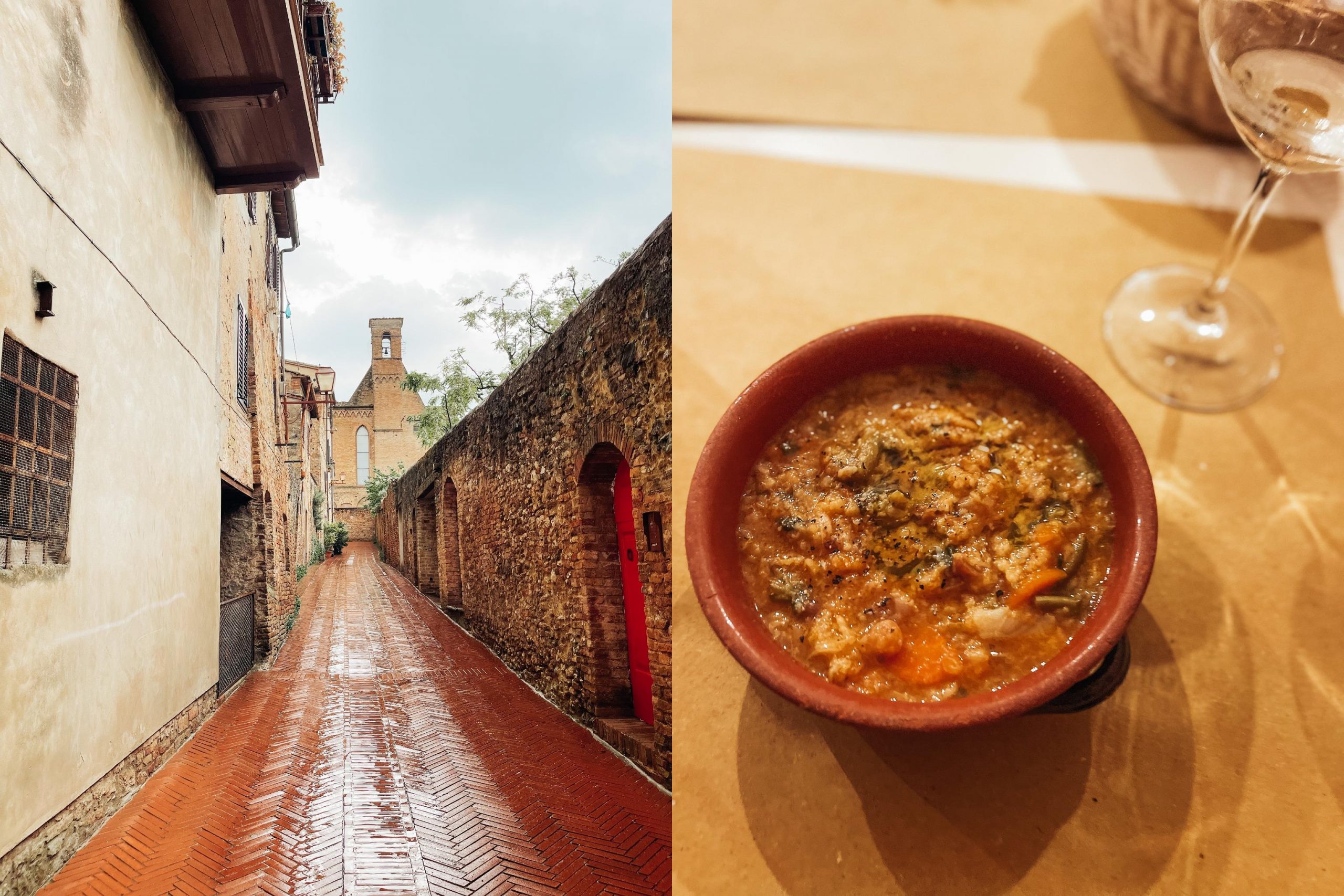 ibollita in a candlelit cellar and quiet walks through rain-drenched alleys