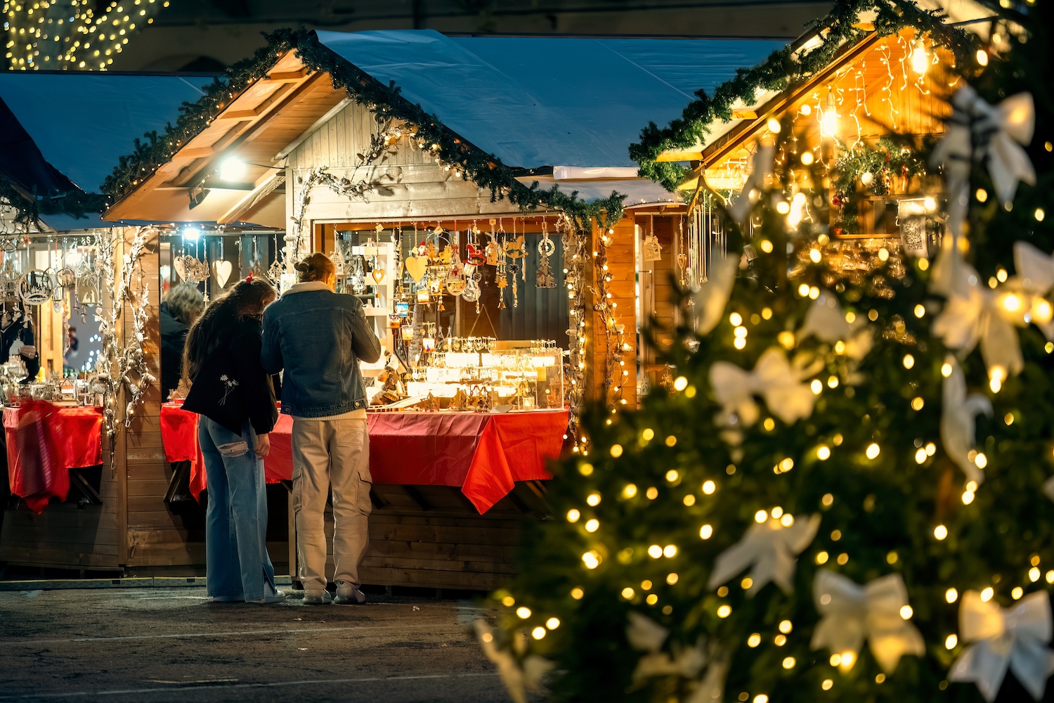 Christmas market in Asti, Italy.